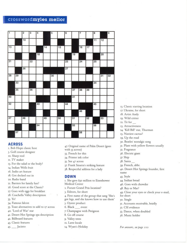 Submission Format Theme Crosswords